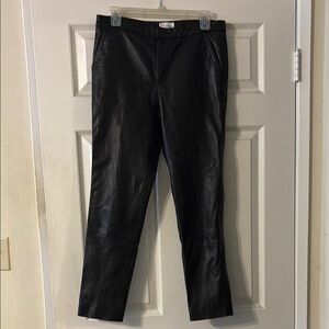 Red Valentino Black Lambskin Leather Pants US Size 10